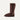 side view of the chocolate color Sheepskin Boots showing fine lining stitches and brand label, redefining sheepskin footwear made to keep your feet warm and comfortable #color_chocolate