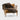 A chocolate color Sheepskin rugs draped over a wooden armchair with a white background from kiwi sheepskins #color_chocolate