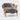 A fabulous Chair with a gray Sheepskin rugs draped over it on a white background #color_grey