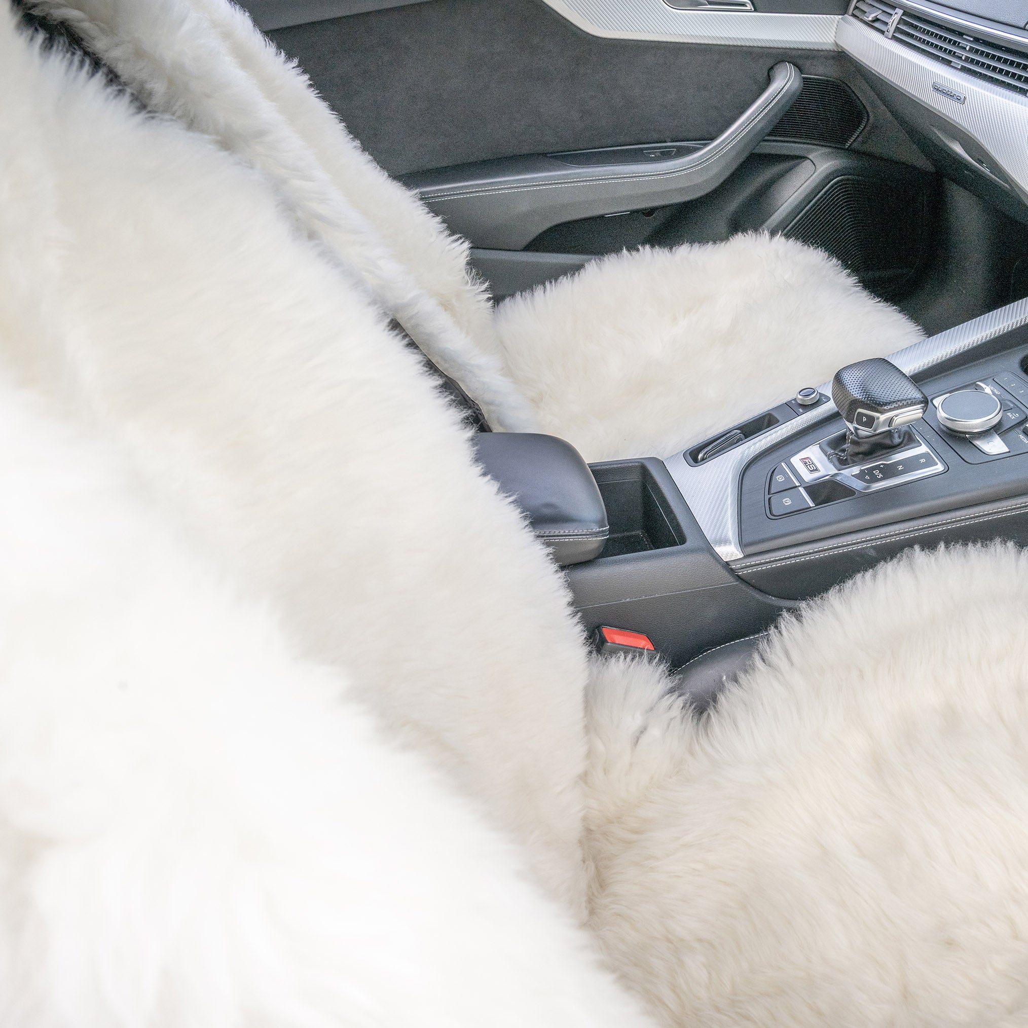 Luxurious Australian Sheepskin Seat Cover Insert (Pair) – Silver Color – C00lsheepskin