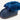 top view of a blue Sheepskin Boots for babies from Kiwi Sheepskins, featuring a fluffy sheepskin wool cuff, fine suede exterior, small ribbon, and soft sole for warmth and comfort  #color_blue