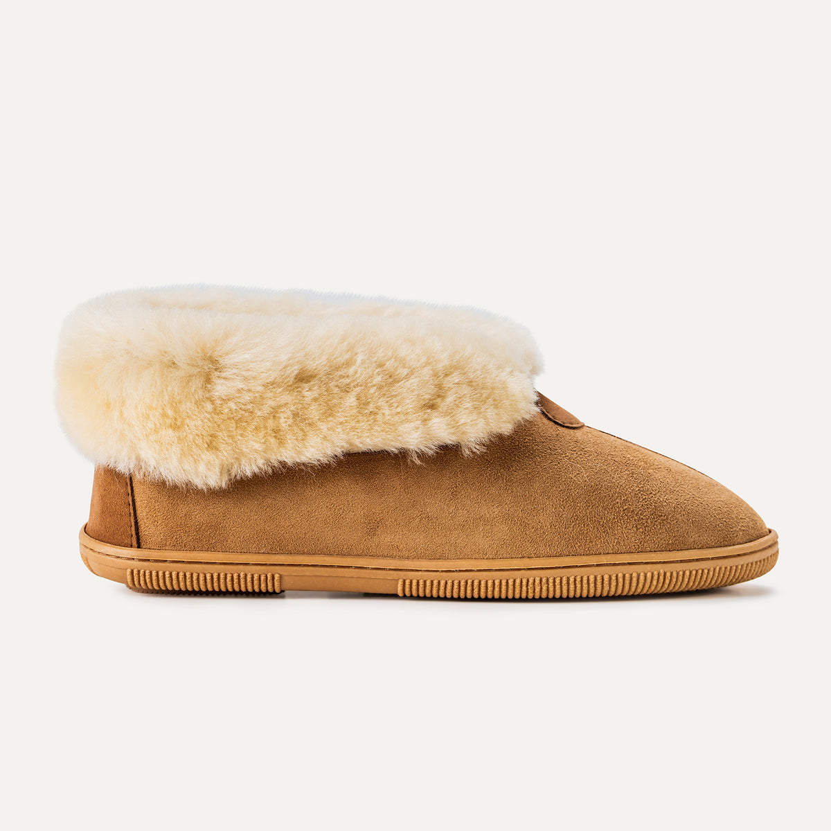 Noblag Men And Women Tan Sheepskin Wool Fur Slippers Teddy Furry | Oak Slippers for Women main image 3