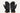 Pair of worn Sheepskin Gloves black gloves, showcasing the pad view, on a white background from kiwi sheepskins #color_black-nappa