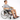 Man in a wheelchair with sheepskin armrest and chair pad on a white background