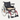 Medical sheepskin seat pad Wheelchair with red frame and beige seat on a white background